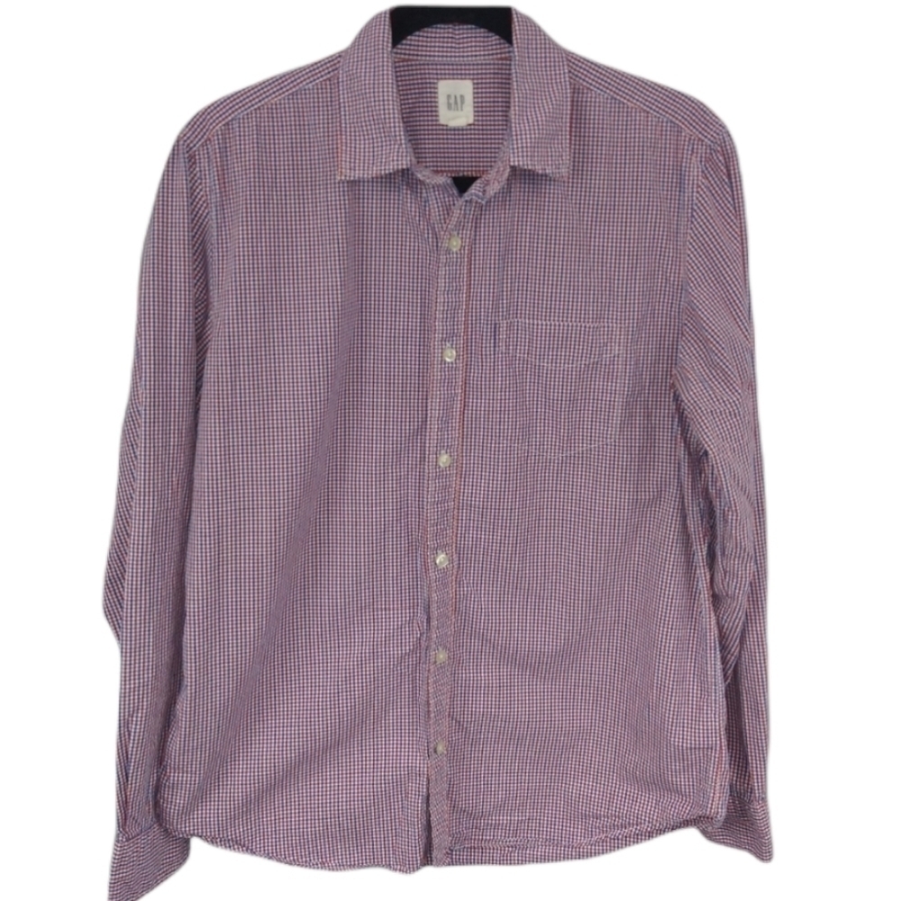 Gap Men's Checked Button Down Shirt Sz Medium